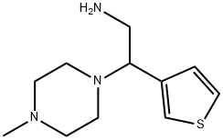[2-(4-メチルピペラジン-1-イル)-2-(3-チエニル)エチル]アミン 化学構造式