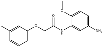 N-(5-Amino-2-methoxyphenyl)-2-(3-methylphenoxy)-acetamide 化学構造式