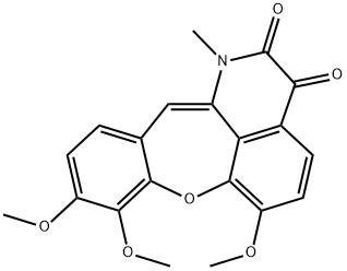 1-メチル-6,8,9-トリメトキシ-1H-[1]ベンゾオキセピノ[2,3,4-ij]イソキノリン-2,3-ジオン 化学構造式