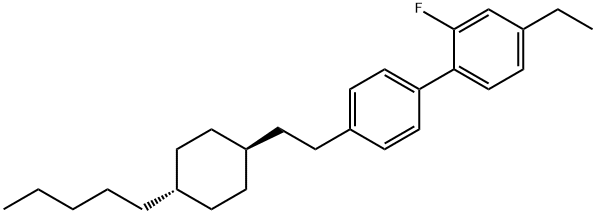 2-氟-4-乙基-4'-(2-(反-4-正戊基环己基)乙基)-1,1'-联苯,95379-18-3,结构式