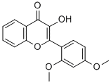 2′,4′-ジメトキシフラボノール 化学構造式