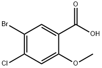 5-溴-4-氯-2-甲氧基苯甲酸, 95383-17-8, 结构式