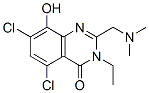 4(3H)-Quinazolinone,  5,7-dichloro-2-[(dimethylamino)methyl]-3-ethyl-8-hydroxy- Struktur