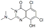 4(3H)-Quinazolinone,  5,7-dichloro-2-[(dimethylamino)methyl]-8-hydroxy-3-methyl- Structure