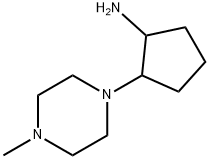 反式-2-(4-甲基哌嗪基)-环戊胺 结构式