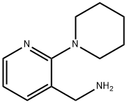 2-(1-哌啶基)-3-吡啶甲烷胺 结构式