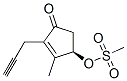 (R)-3-メチル-4-[(メチルスルホニル)オキシ]-2-(2-プロピニル)-2-シクロペンテン-1-オン 化学構造式