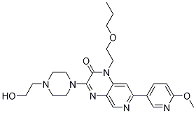 Pyrido[3,4-b]pyrazin-2(1H)-one, 3-[4-(2-hydroxyethyl)-1-piperazinyl]-7-(6-Methoxy-3-pyridinyl)-1-(2-propoxyethyl)|