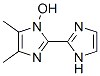 2,2-Bi-1H-imidazole,  1-hydroxy-4,5-dimethyl- Structure