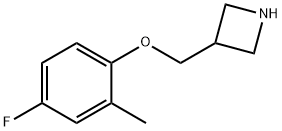 3-(4-Fluoro-2-methyl-phenoxymethyl)-azetidine 化学構造式