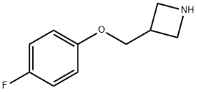 3-(4-Fluoro-phenoxymethyl)-azetidine 化学構造式