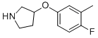 3-(4-Fluoro-3-methyl-phenoxy)-pyrrolidine Struktur
