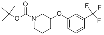 3-[3-(三氟甲基)苯氧基]-1-哌啶羧酸-1,1-二甲基乙酯,954228-08-1,结构式