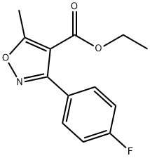 3-(4-フルオロフェニル)-5-メチルイソキサゾール-4-カルボン酸エチル 化学構造式