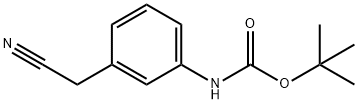 (3-(氰基甲基)苯基)氨基甲酸叔丁酯, 954238-67-6, 结构式