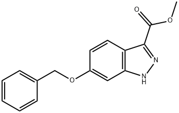 6-苄氧基-1H-吲唑-3-甲酸甲酯 结构式