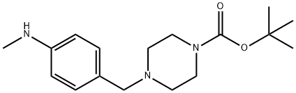 4-(4-METHYLAMINO-BENZYL)-PIPERAZINE-1-CARBOXYLIC ACID TERT-BUTYL ESTER Structure