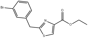 2-(3-BROMO-BENZYL)-THIAZOLE-4-CARBOXYLIC ACID ETHYL ESTER Structure