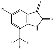 5-Chloro-7-(trifluoromethyl)indoline-2,3-dione Structure