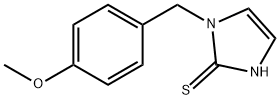 1-(4-メトキシベンジル)-1H-イミダゾール-2-チオール 化学構造式