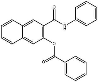 安息香酸3-(フェニルカルバモイル)-2-ナフチル 化学構造式
