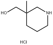 3-(HydroxyMethyl)-3-Methylpiperidine hydrochloride Structure