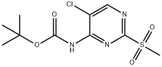 tert-Butyl (5-chloro-2-(Methylsulfonyl)pyriMidin-4-yl)carbaMate Struktur