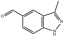 3-甲基-1H-吲唑-5-甲醛,955127-80-7,结构式