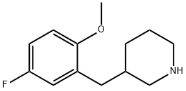 3-(5-FLUORO-2-METHOXY-BENZYL)-PIPERIDINE 结构式