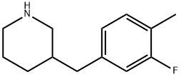 3-(3-FLUORO-4-METHYL-BENZYL)-PIPERIDINE Structure