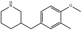 3-(4-甲氧基-3-甲基苄基)哌啶 结构式