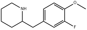 2-(3-FLUORO-4-METHOXY-BENZYL)-PIPERIDINE Structure