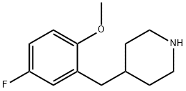 4-(5-FLUORO-2-METHOXY-BENZYL)-PIPERIDINE 化学構造式
