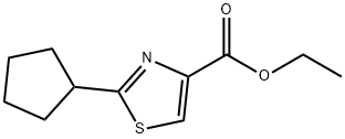 Ethyl 2-cyclopentylthiazole-4-carboxylate 化学構造式