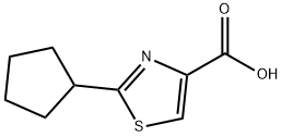 2-环戊基噻唑-4-甲酸,955400-83-6,结构式