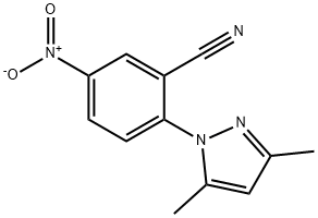 2-(3,5-dimethyl-1H-pyrazol-1-yl)-5-nitrobenzonitrile Structure