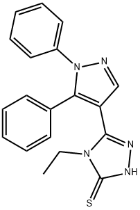 5-(1,5-diphenyl-1H-pyrazol-4-yl)-4-ethyl-4H-1,2,4-triazole-3-thiol|