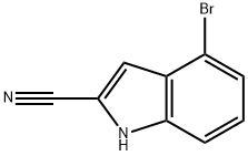 4-溴-1H-吲哚-2-甲腈, 955978-74-2, 结构式