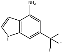 1H-Indol-4-aMine, 6-(trifluoroMethyl)- 化学構造式