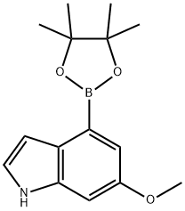 1H-Indole, 6-Methoxy-4-(4,4,5,5-tetraMethyl-1,3,2-dioxaborolan-2-yl)- Struktur