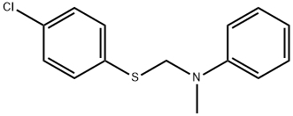 N-[[(p-クロロフェニル)チオ]メチル]-N-メチルアニリン 化学構造式