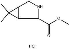 (1S,5R)-Methyl 6,6-diMethyl-3-azabicyclo[3.1.0]hexane-2-carboxylate Structure