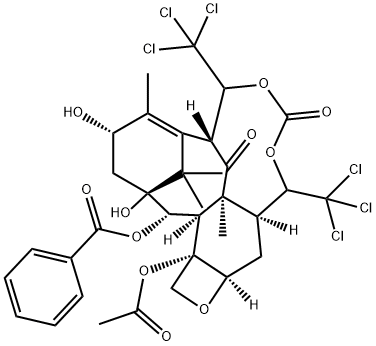 7,10-Bis-O-(2,2,2-trichloroethoxycarbonyl)-10-deacetylbaccatin III Struktur