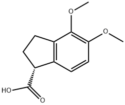 (1R)-2,3-DIHYDRO-4,5-DIMETHOXY-1H-INDENE-1-CARBOXYLIC ACID Struktur