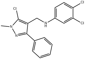 N-[(5-chloro-1-methyl-3-phenyl-1H-pyrazol-4-yl)methyl]-N-(3,4-dichlorophenyl)amine|