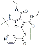 3,4-Furandicarboxylic  acid,  2-[(1,1-dimethylethyl)amino]-5-[(1,1-dimethylethyl)(4-pyridinylcarbonyl)amino]-,  3,4-diethyl  ester,956361-33-4,结构式