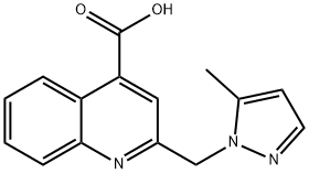 2-[(5-Methyl-1H-pyrazol-1-yl)methyl]quinoline-4-carboxylic acid Structure