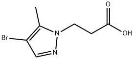 3-(4-溴-5-甲基-1H-吡唑-1-基)丙酸,956396-56-8,结构式