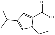 1-ETHYL-3-ISOPROPYL-1H-PYRAZOLE-5-CARBOXYLIC ACID,956397-13-0,结构式