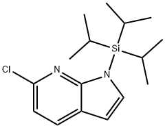 6-氯-1-[三(1-甲基乙基)硅酯]-1H-吡咯并[2,3-B]吡啶,956407-32-2,结构式